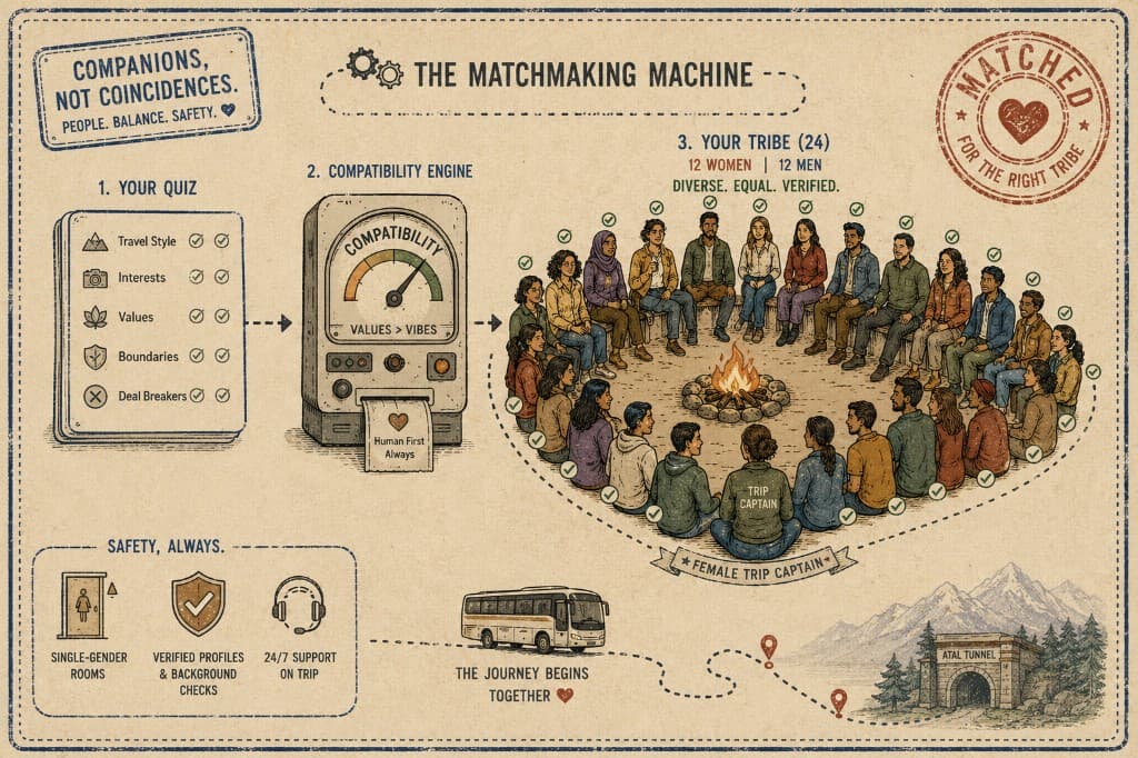 The matchmaking machine — companions, not coincidences